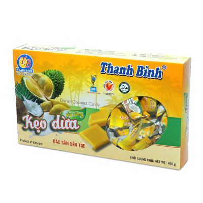 KẸO DỪA SẦU RIÊNG THANH BÌNH HỘP 400G